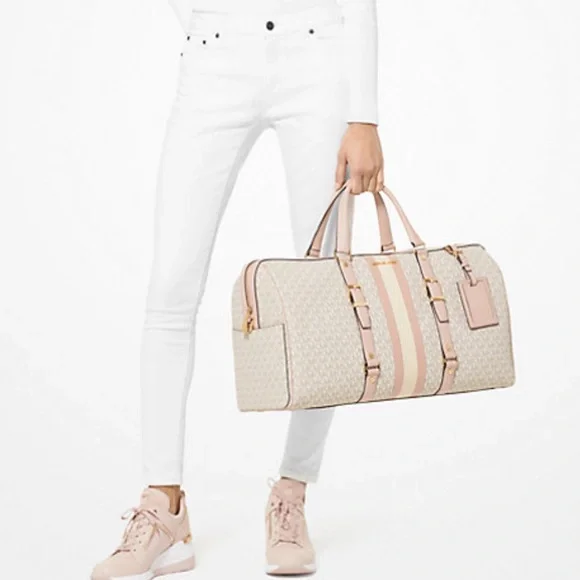 Michael Kors Cream and Pink Travel Bag - Picture 1 of 5